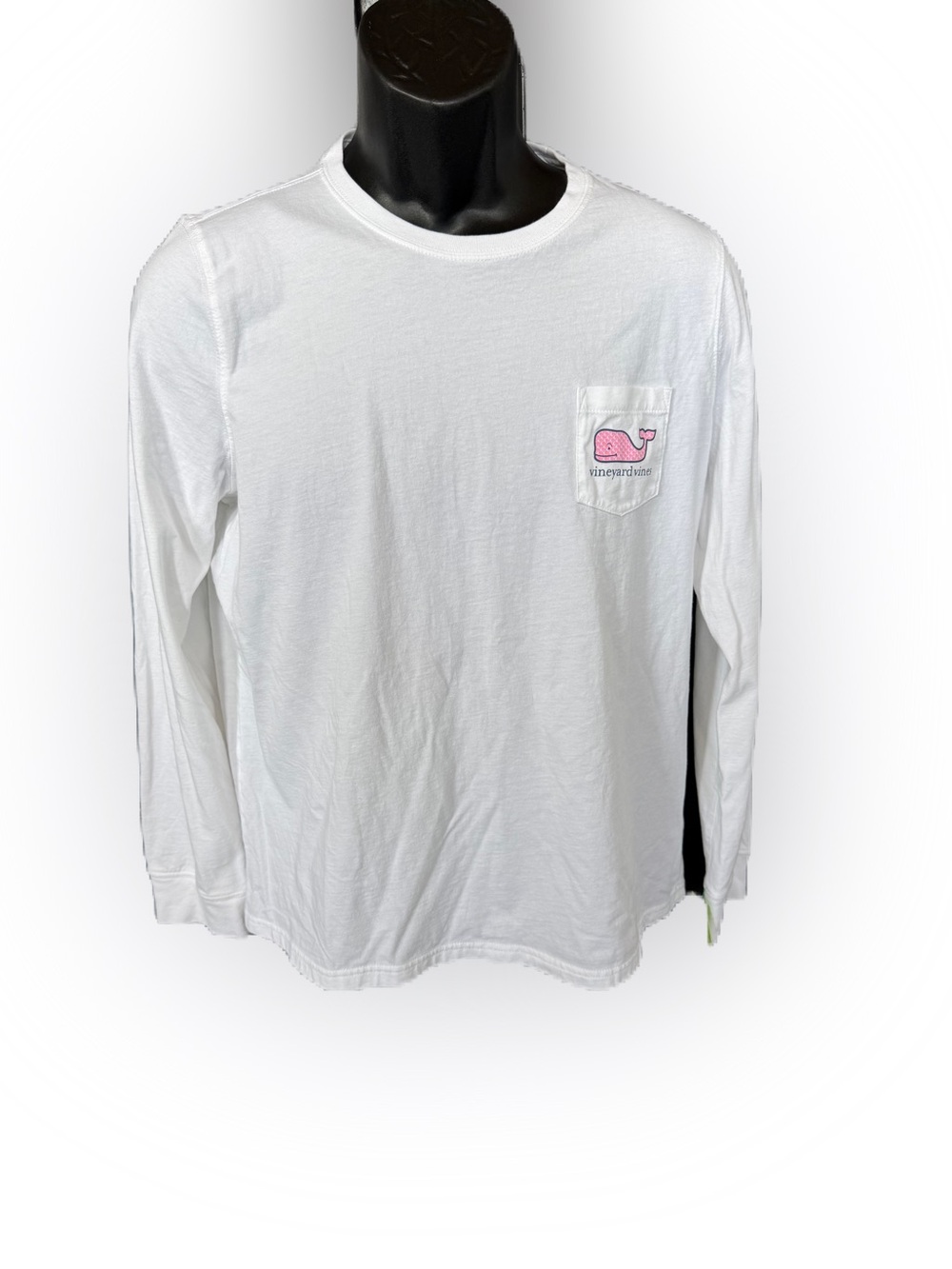 Vineyard Vines Classic Long Sleeve White Tee With colorful Whale. Large